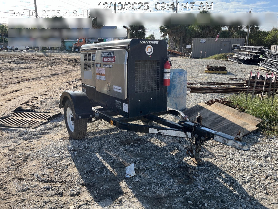 2018 Lincoln Electric Vantage 322 Lincoln Vantage 322 Welder Ready Pak 3 - Vantage 322, Trailer, Fender and light kit, Cable rack