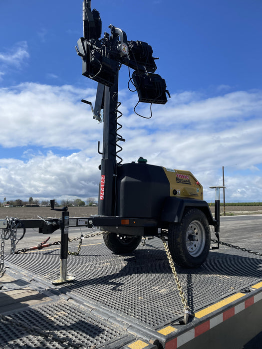 2022 Allmand NLV3GR (4) LED Light Fixture 350W, 23' Vertical Mast, 3kW Prime, Towable, ES Decals, T3