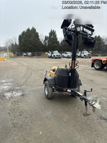 2022 Allmand NLV3GR (4) LED Light Fixture 350W, 23' Vertical Mast, 3kW Prime, Towable, Deep Sea L401, Leveling Jacks, Yanmar T4F 5.8hp