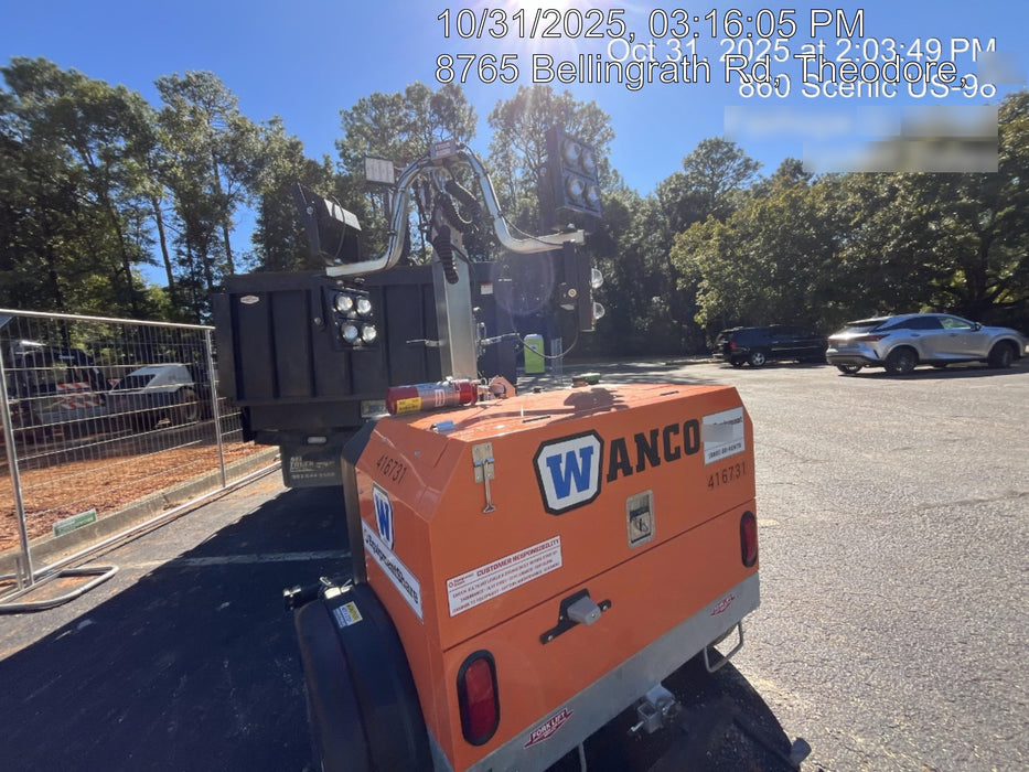 2024 Wanco WLTT-4MM4K Diesel, Deep Sea Controller, Shore Power Plug, Auto Start, (4) 350W LED Floodlights, 4kW Generator, 60 Gal Fuel Tank, 2" Ball, T3