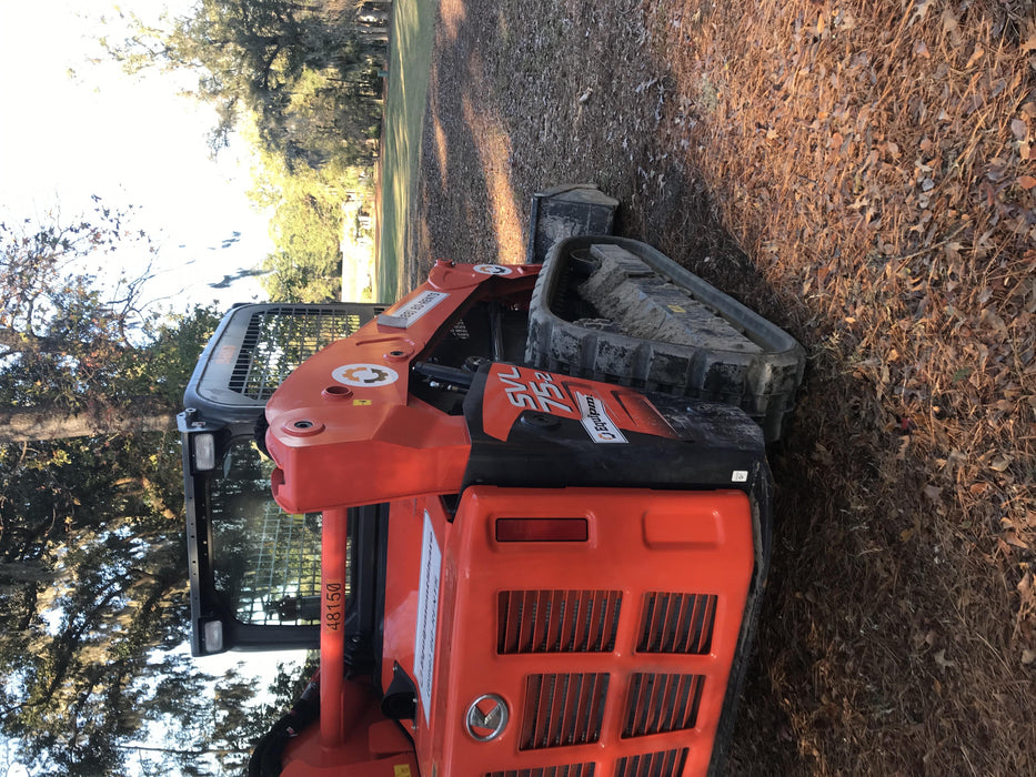 2019 Kubota SVL75-2 Canopy, Standard Tracks, Standard Flow, Manual QC 68" HD w/smooth Cutting Edge