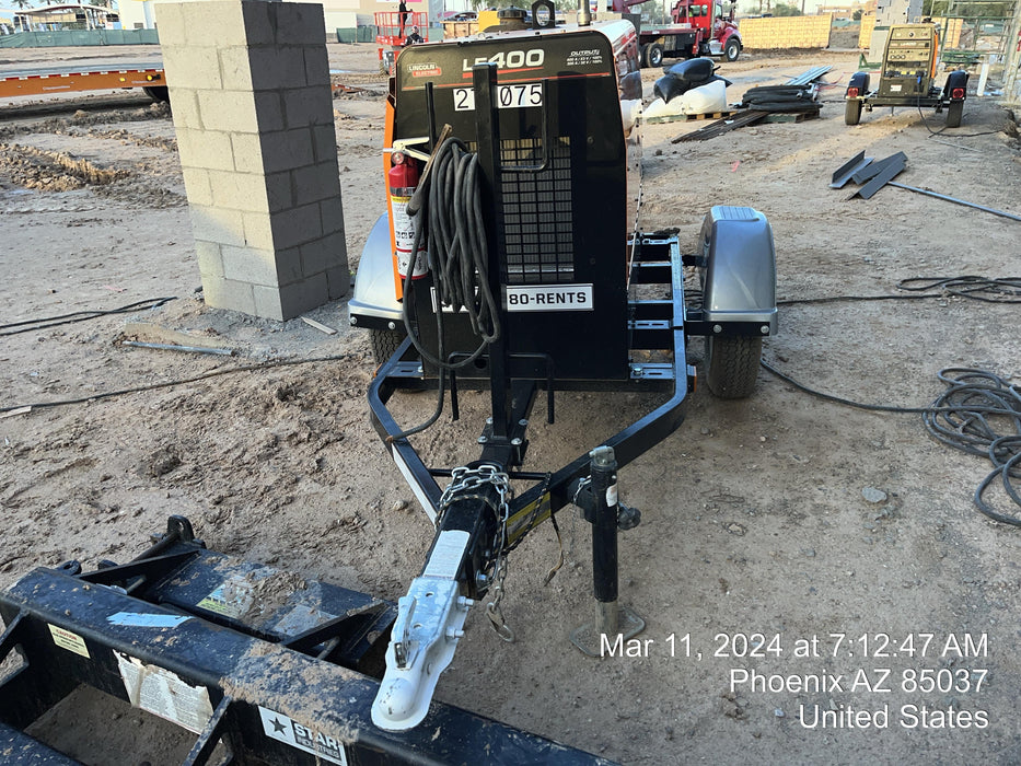 2022 Lincoln Electric LE400 Kubota V1505, Trlr, Cable Rack, Light Kit, ES Decals, T3