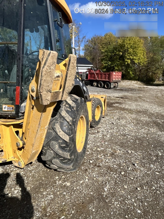 2020 John Deere 410L - Extendable Stick Cab/Heat/Air, 4WD, Extendable Stick, Pilot Controls, 2 Way Hydraulics, TAG Manual QC
