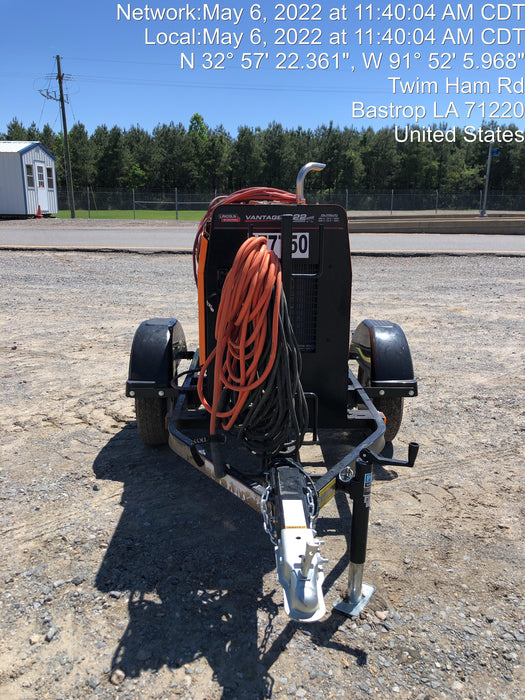 2021 Lincoln Electric Vantage 322 Vantage 322 Ready Pak 3 w/ Decals, ORANGE (includes trailer, cable rack, fender light kit) NO Telematics