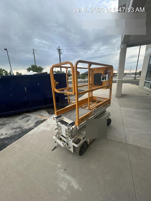 Custom Equipment HB-1430 <ul>
 <li>Hy-Brid Scissor Lift</li>
  <li>Platform capacity up to 670 lbs.</li>
  <li>Working height up to 20 ft</li>
  <li>Weighs under 1,700 lbs.</li>
  <li>Non-marking wheels </li>
</ul>