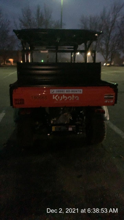 2021 Kubota RTV-X1140W-H Plastic Canopy, Windshield Acrylic Clear, LED Strobe Light, Wire Harness Kit, Back up Alarm