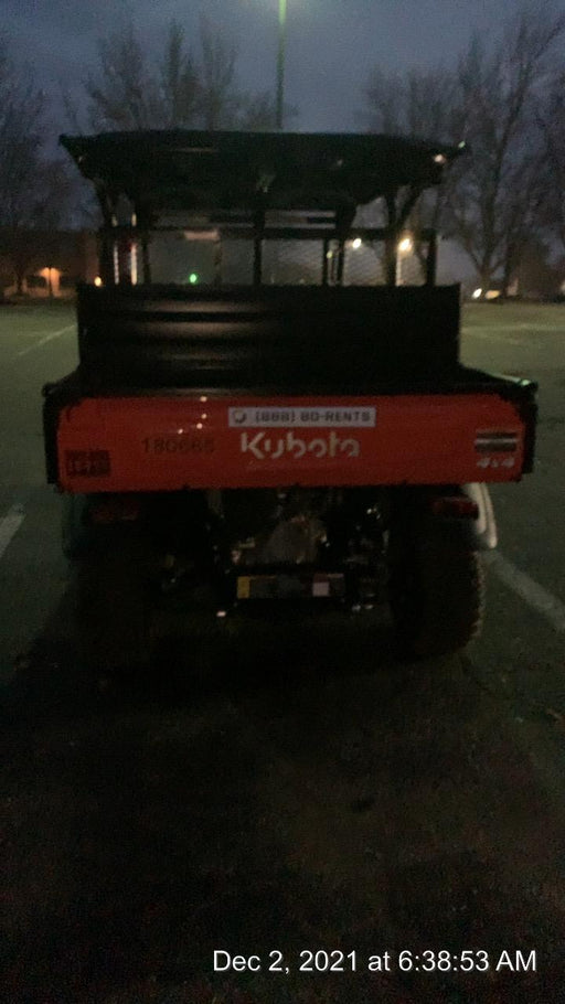 2021 Kubota RTV-X1140W-H Plastic Canopy, Windshield Acrylic Clear, LED Strobe Light, Wire Harness Kit, Back up Alarm