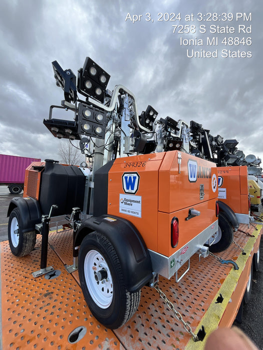 2024 Wanco WLTT-4MM4K Diesel, Deep Sea Controller, Shore Power Plug, Auto Start, (4) 350W LED Floodlights, 4kW Generator, 60 Gal Fuel Tank, 2" Ball, T3