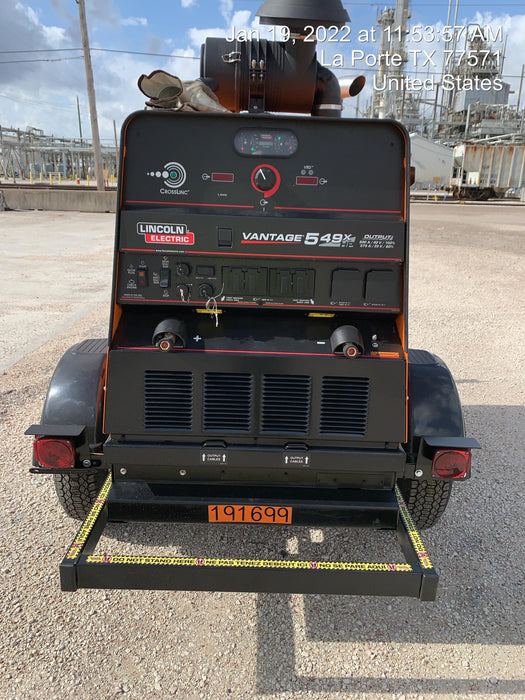 2021 Lincoln Electric Vantage 549X Ready Pak 3, ORANGE (includes trailer, cable rack, fender light kit)