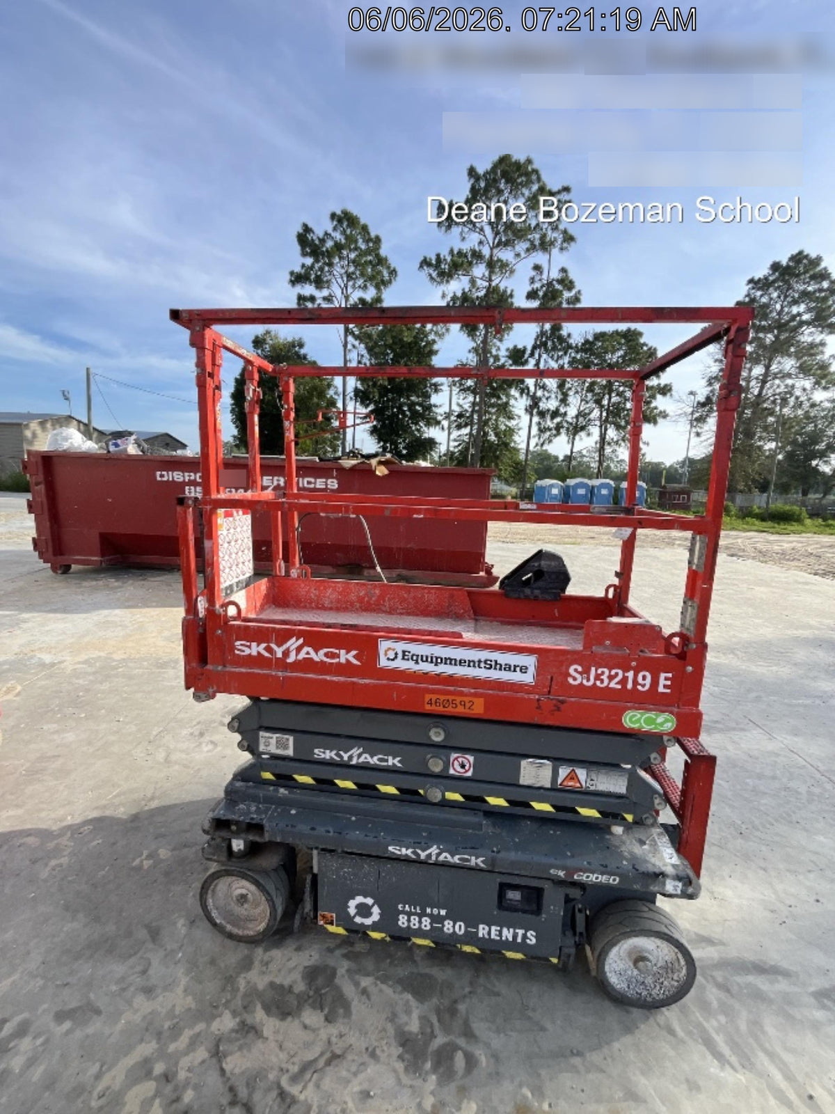 2024 Skyjack SJ3219 Electric Drive, Sld NM Tires, DBcns, RFRails, Power to Platform, T3 + Access Control