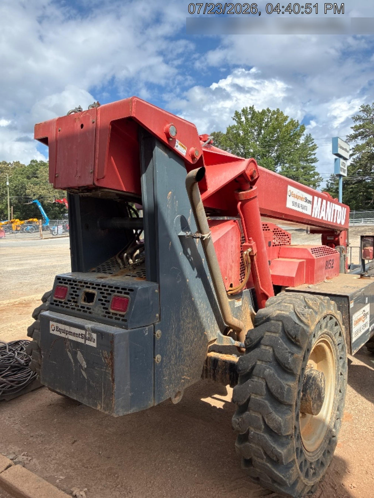 2018 Manitou MTA10055 Manitou MTA 10055 w/Open ROPS, Work Lights/Strobe, Aux Hyd, Solid Tires, Lift Hook, 66" Carriage, 60" Forks