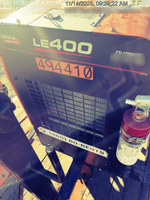 2025 Lincoln Electric LE400 Diesel, Kubota V1505, 22 HP, Trlr, Cable Rack, Light Kit, ES Decals, T3