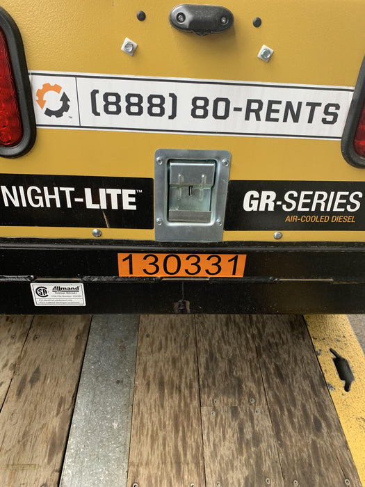 2021 Allmand NLV3GR (4) LED Light Fixture 350W, 23' Vertical Mast, 3kW Prime, Towable, Deep Sea L401, Leveling Jacks, Yanmar T4F 5.8hp