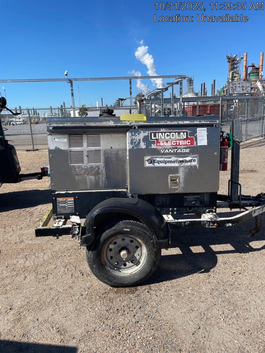 2019 Lincoln Electric Vantage 322 Welder Ready-Pak 3, Two wheel trailer, Fender and Light kit, Cable Rack