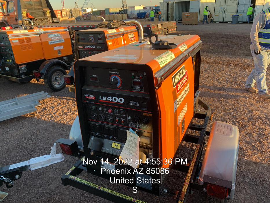 2022 Lincoln Electric LE400 Kubota V1505, Trlr, Cable Rack, Light Kit, ES Decals, T3