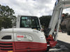 2019 Takeuchi TB290 Cab, AC, Rubber Tracks, Dozer Blade, Travel Alarm, Control Pattern Change Valve, Auxiliary Hydraulics w/18" Quick Coupler Bucket with teeth, 6.2 cu. ft. capacity/24" Quick Coupler Bucket with teeth, 8.6 cu. ft. capacity/36" Quick Coupler Bucket with teeth, 13.4 cu. ft. capacity, Quick Coupler, Hydraulic Thumb Installed