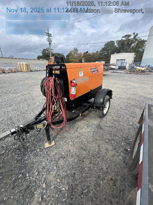 2022 Lincoln Electric LE400 Kubota V1505, Trlr, Cable Rack, Light Kit, ES Decals, T3