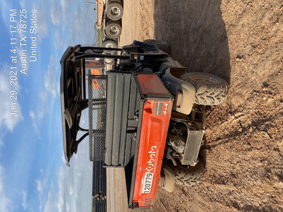 Kubota RTV-X1140WL-A 4WD, LED Strobe, Windshield Acrylic Clear, Plastic Canopy, Wire Harness Kit, Backup Alarm, Bed Liner