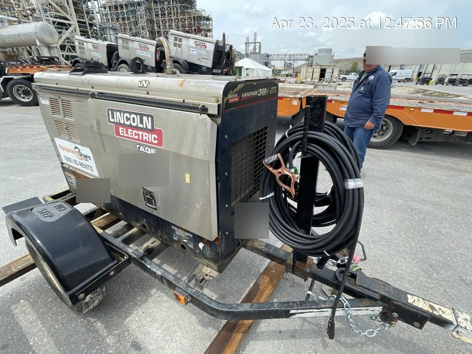 2018 Lincoln Electric Vantage 322 Lincoln Vantage 322 Welder Ready Pak 3 - Vantage 322, Trailer, Fender and light kit, Cable rack