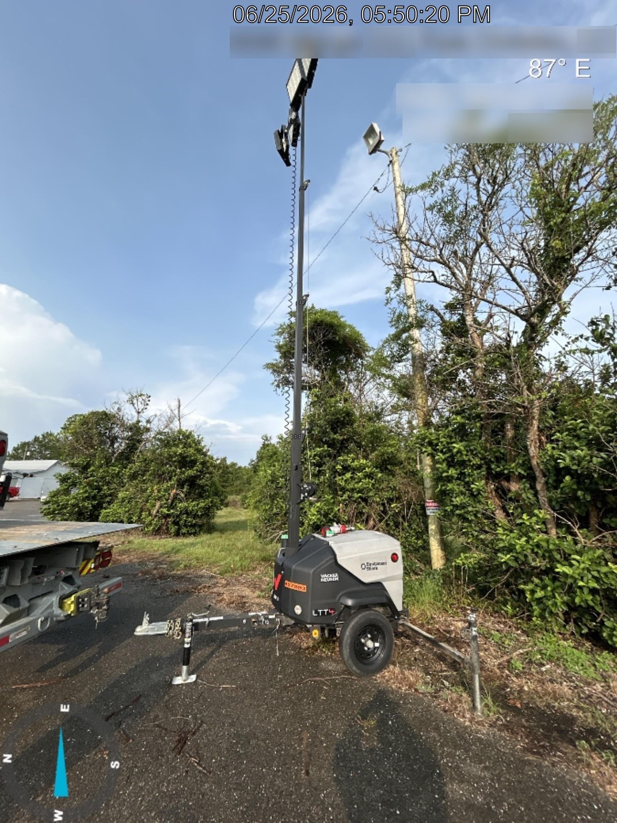 2024 Wacker Neuson LTT4 Diesel, Kohler KDW702, Deep Sea Controller, Auto Start, LED 320W, Bypass Outlet, T3