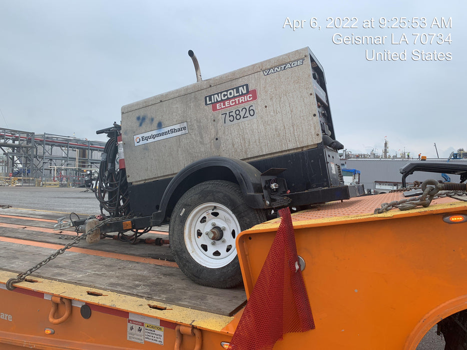2020 Lincoln Electric Vantage 322 Welder Ready-Pak 3, w/ GPS & Decals (includes trailer, cable rack, fender light kit)