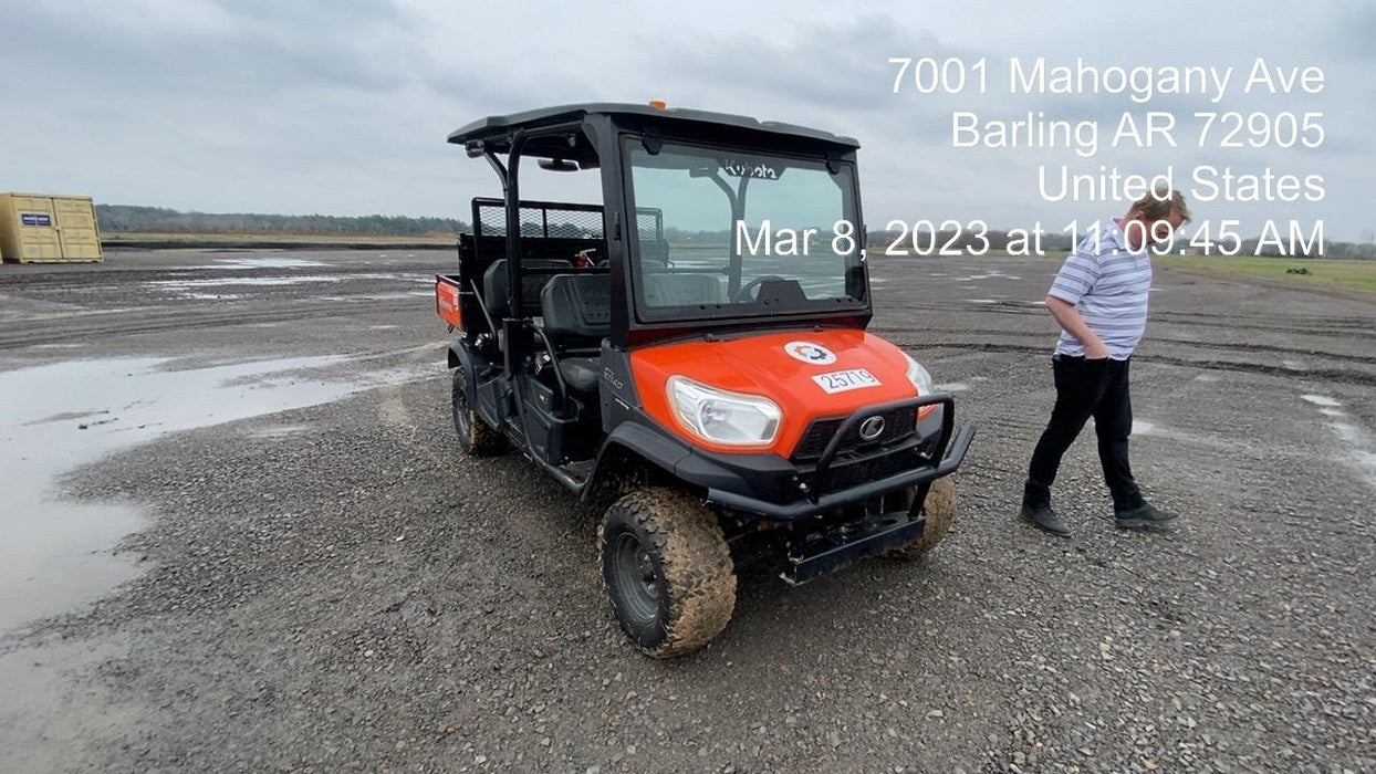 2019 Kubota RTV-X1140 4wd Utility Cart, LED Strobe, Windshield Tempered Glass, Pastic Canopy, Wire Harness Kit, Backup Alarm