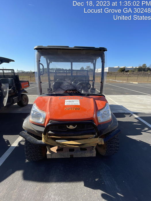 2022 Kubota RTV-X1140W-H Plastic Canopy, Windshield Acrylic Clear, LED Strobe Light, Wire Harness Kit, Back up Alarm