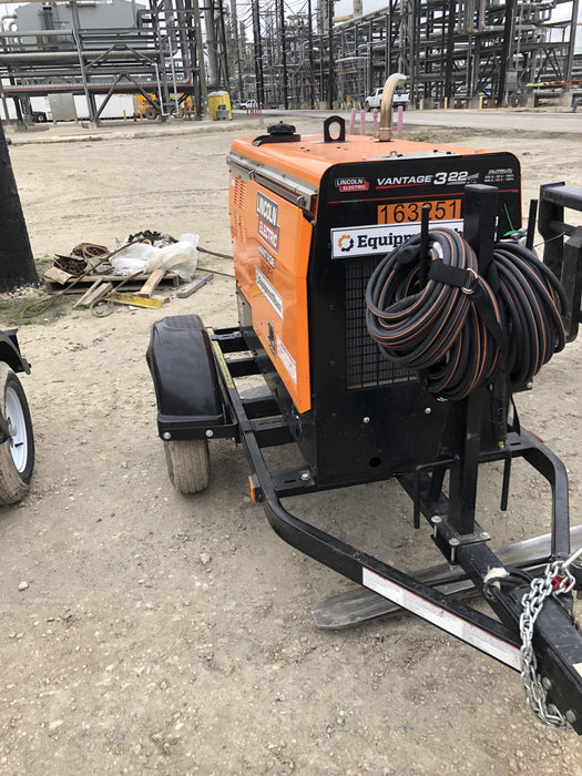 2021 Lincoln Electric Vantage 322 Vantage 322 Ready Pak 3 w/ Decals, ORANGE (includes trailer, cable rack, fender light kit) NO Telematics