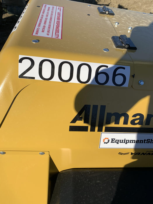 2022 Allmand NLV3GR (4) LED Light Fixture 350W, 23' Vertical Mast, 3kW Prime, Towable, Deep Sea L401, Leveling Jacks, Yanmar T4F 5.8hp