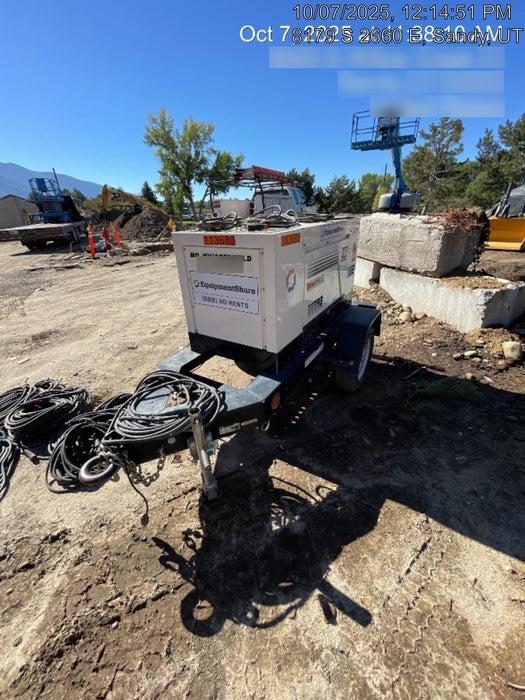 2020 Multiquip DLW400ESA4 400 amp Welder, 14kW, 120/240V, T4F Kubota, Trailer