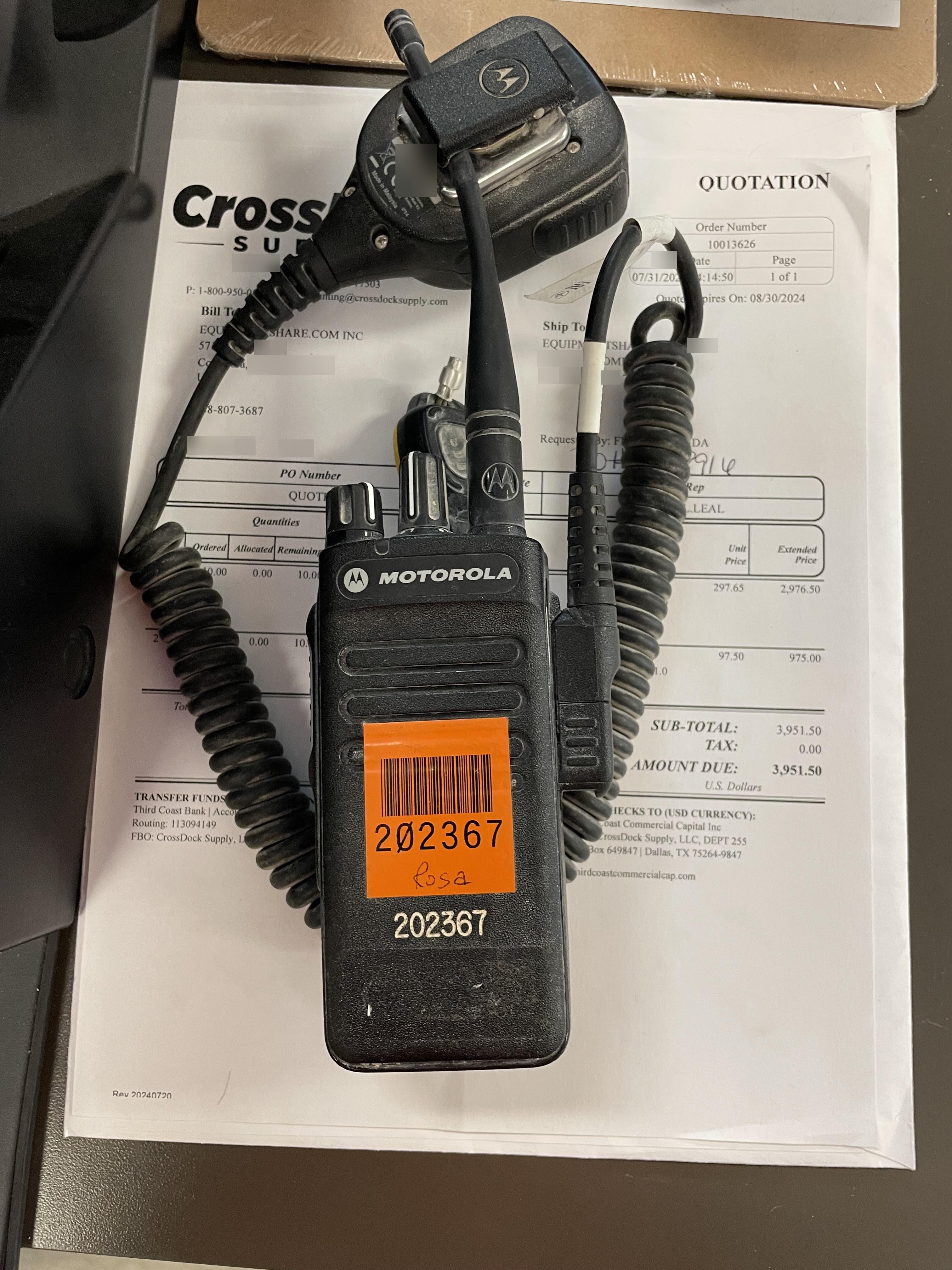 2022 MOTOROLA XPR3300E