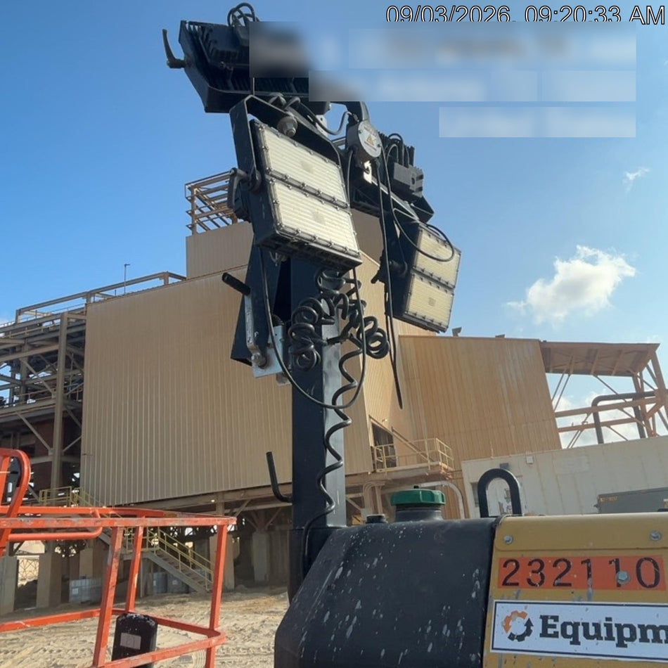 2022 Allmand NLV3GR (4) LED Light Fixture 350W, 23' Vertical Mast, 3kW Prime, Towable, Deep Sea L401, Leveling Jacks, Yanmar T4F 5.8hp
