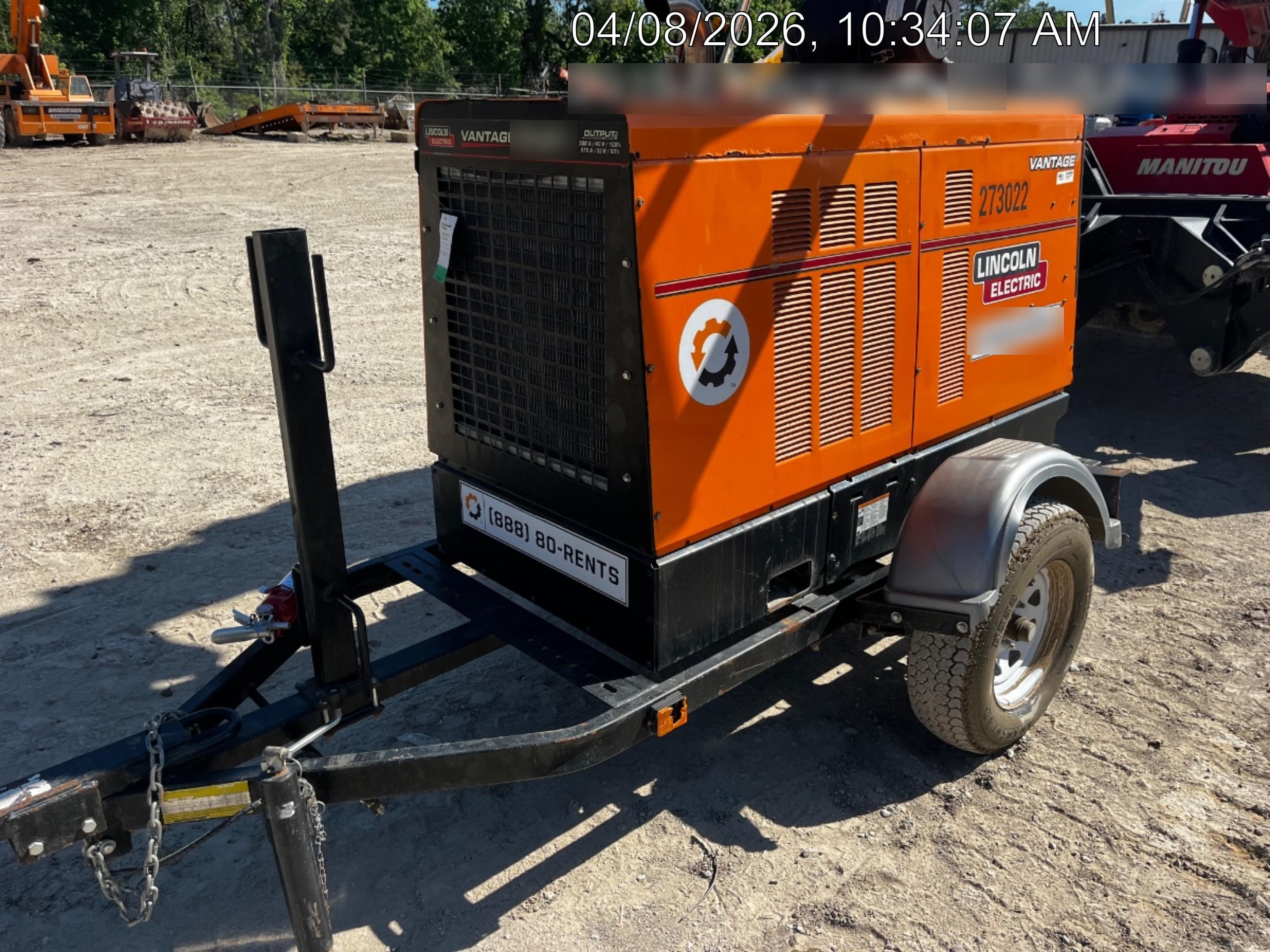 2022 Lincoln Electric Vantage 549X Crosslink Technology, Trailer Mounted, ES Decals, T3