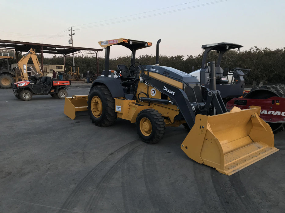 2020 John Deere 210LEP Canopy, 4WD, Second rear hydraulic cylinder, Light Package, Wheel weights