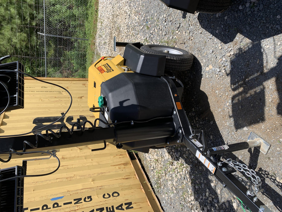 2022 Allmand NLV3GR (4) LED Light Fixture 350W, 23' Vertical Mast, 3kW Prime, Towable, Deep Sea L401, Leveling Jacks, Yanmar T4F 5.8hp