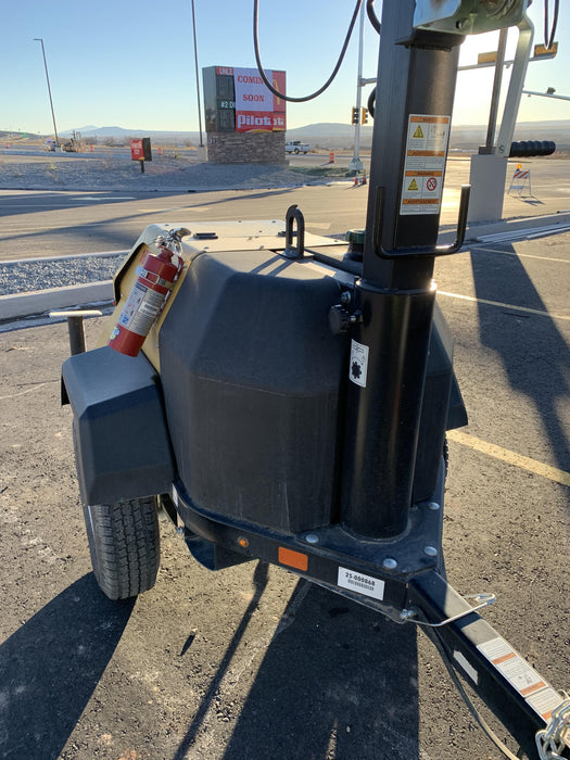 2021 Allmand NLV3GR (4) LED Light Fixture 350W, 23' Vertical Mast, 3kW Prime, Towable, Deep Sea L401, Leveling Jacks, Yanmar T4F 5.8hp