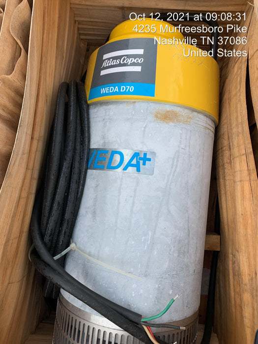 2021 ATLAS COPCO WEDA D70L 460V D TB 60Hz CSA 6"NPT
