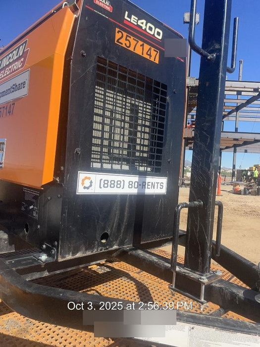 2021 Lincoln Electric Vantage 322 Vantage 322 Ready Pak 3 w/ Decals, ORANGE (includes trailer, cable rack, fender light kit) NO Telematics