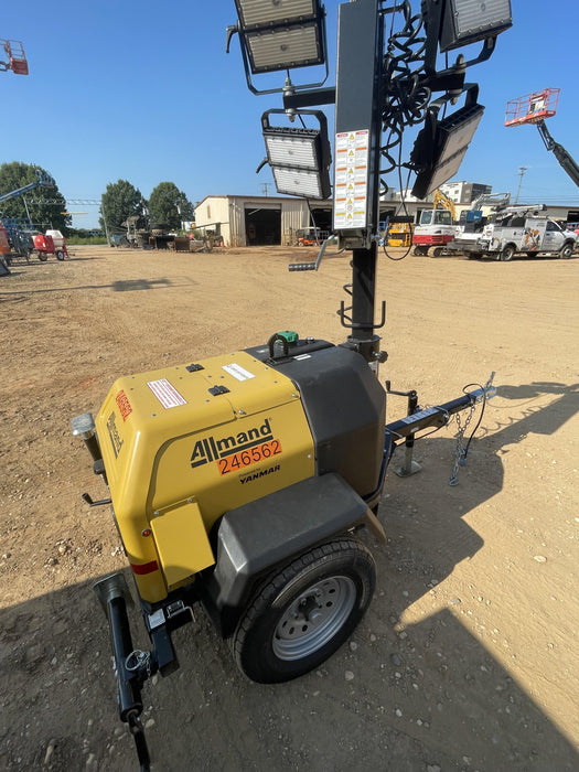 2022 Allmand NLV3GR (4) LED Light Fixture 350W, 23' Vertical Mast, 3kW Prime, Towable