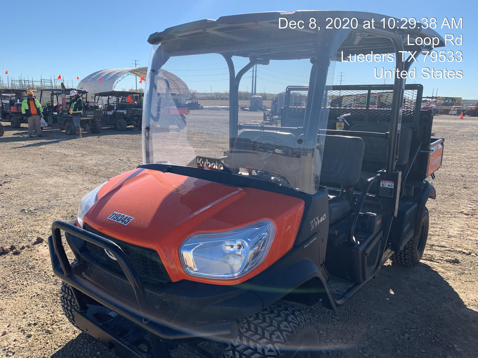 Kubota RTV-X1140W-H Canopy, 4-Seater, Diesel, Windshield Acrylic Clear, LED Strobe, Backup Alarm