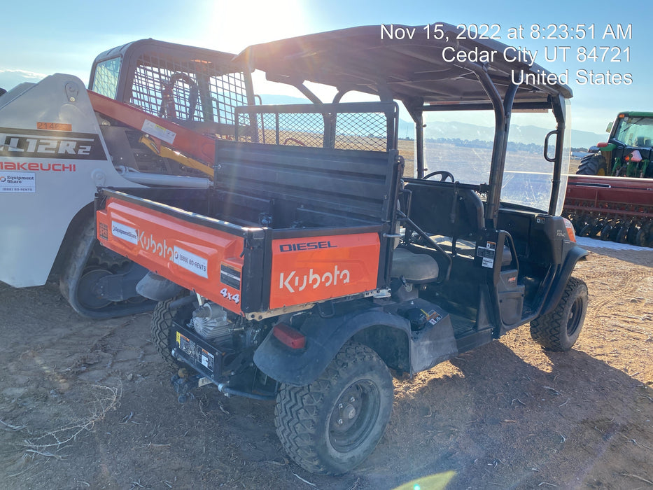 2022 Kubota RTV-X1140W-H Plastic Canopy, Windshield Acrylic Clear, LED Strobe Light, Wire Harness Kit, Back up Alarm