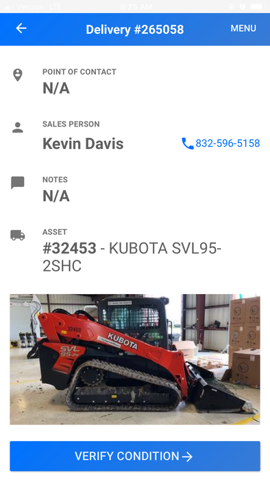 2019 Kubota SVL95-2SC Cab/Heat/Air, Standard Tracks, Standard Flow, Hydraulic QC 80" HD w/ Smooth Cutting Edge