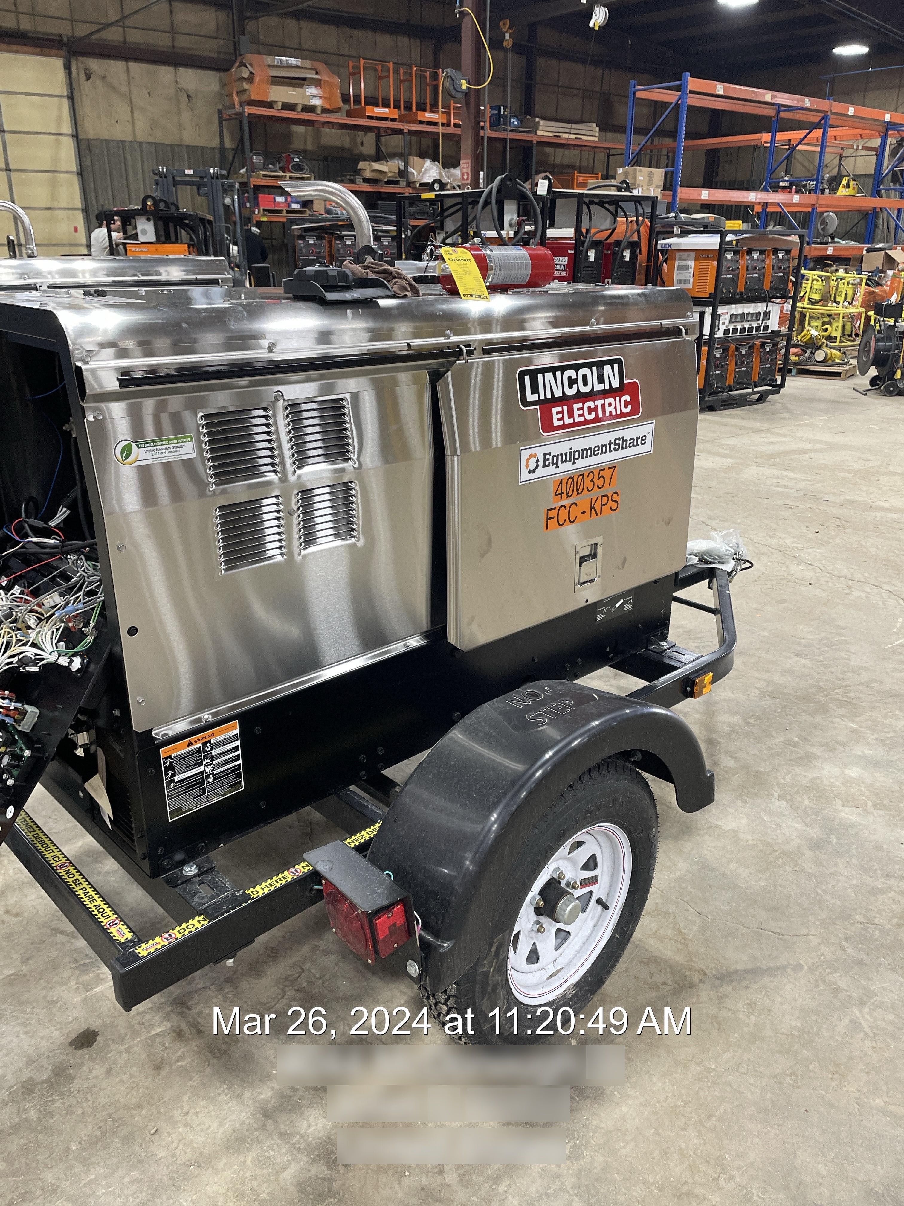 2024 Lincoln Electric LE400 Kubota V1505, Trlr, Cable Rack, Light Kit, ES Decals, T3