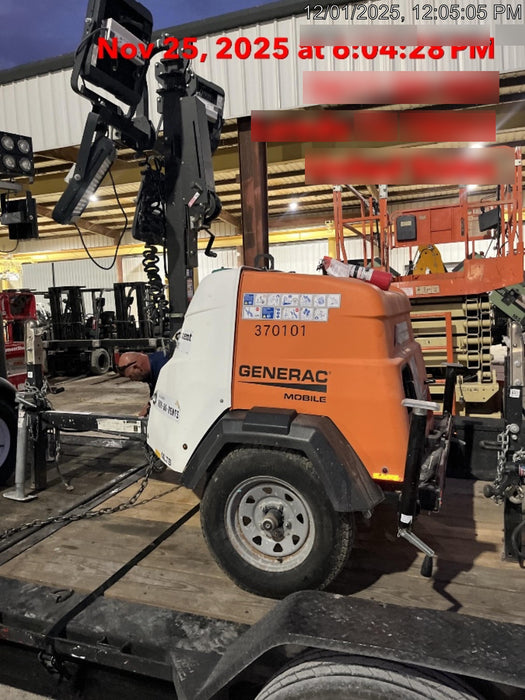 2023 Generac MLT2 Diesel, Flex Switch 120V Input, Powerzone Controller, 
(4) 320W LED Lights, 4kW Generator, 39.9 Gal Fuel Tank, 2" Ball, T3