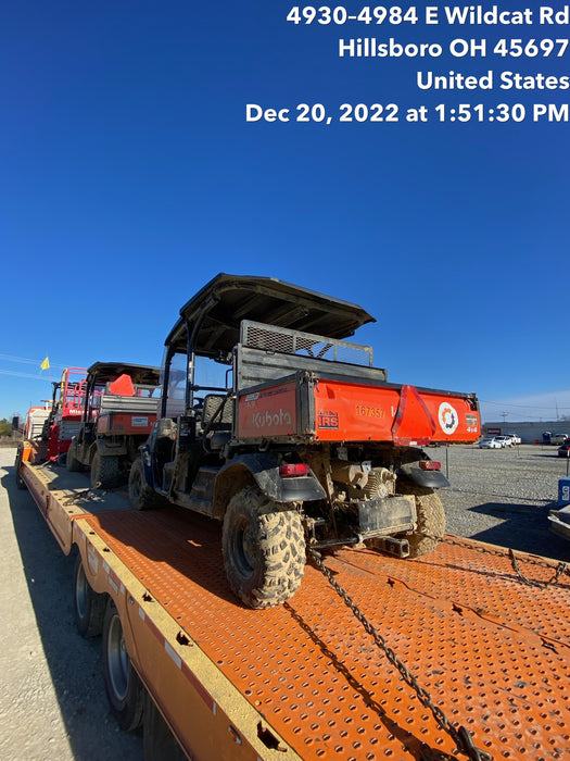 2022 Kubota RTV-X1140W-H Plastic Canopy, Windshield Acrylic Clear, LED Strobe Light, Wire Harness Kit, Back up Alarm