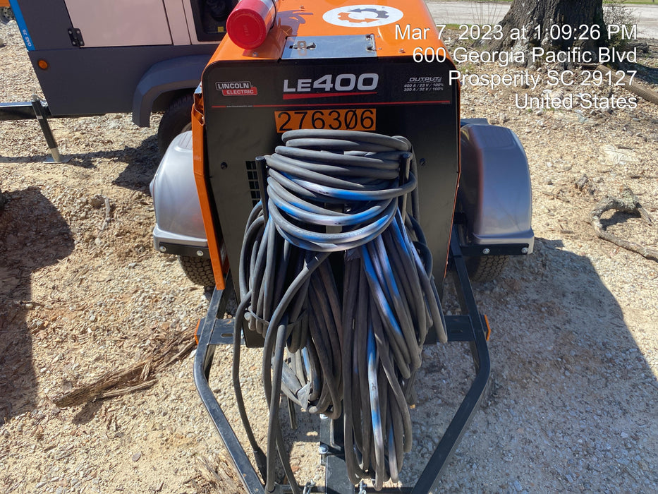 2022 Lincoln Electric LE400 Kubota V1505, Trlr, Cable Rack, Light Kit, ES Decals, T3