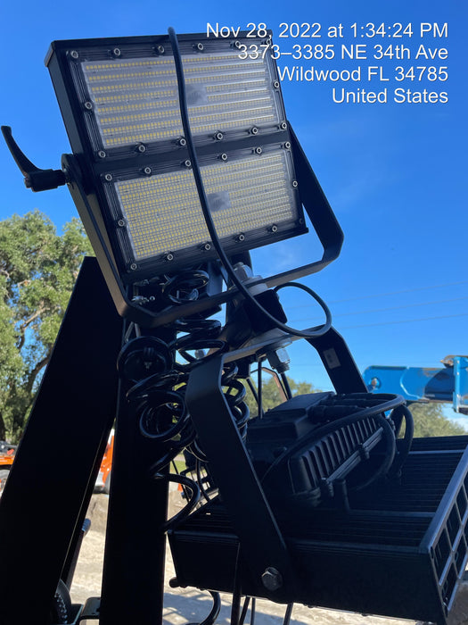 2022 Allmand NLV3GR (4) LED Light Fixture 350W, 23' Vertical Mast, 3kW Prime, Towable