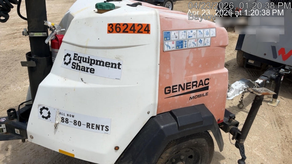 2023 Generac MLT2 Diesel, Flex Switch 120V Input, Powerzone Controller, 
(4) 320W LED Lights, 4kW Generator, 39.9 Gal Fuel Tank, 2" Ball, T3