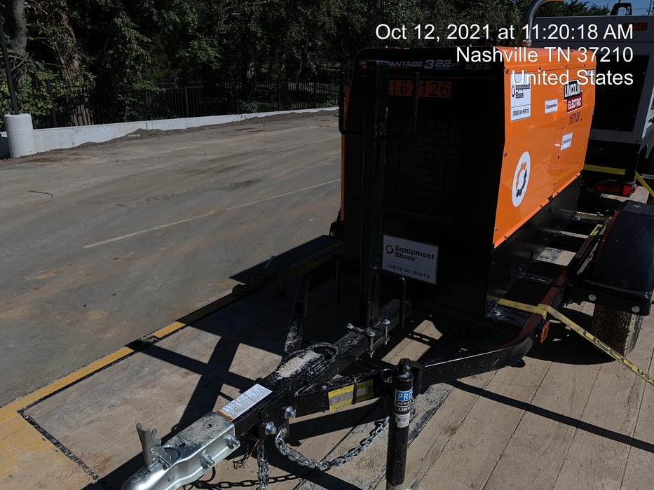 2021 Lincoln Electric Vantage 322 Vantage 322 Ready Pak 3 w/ Decals, ORANGE (includes trailer, cable rack, fender light kit) NO Telematics