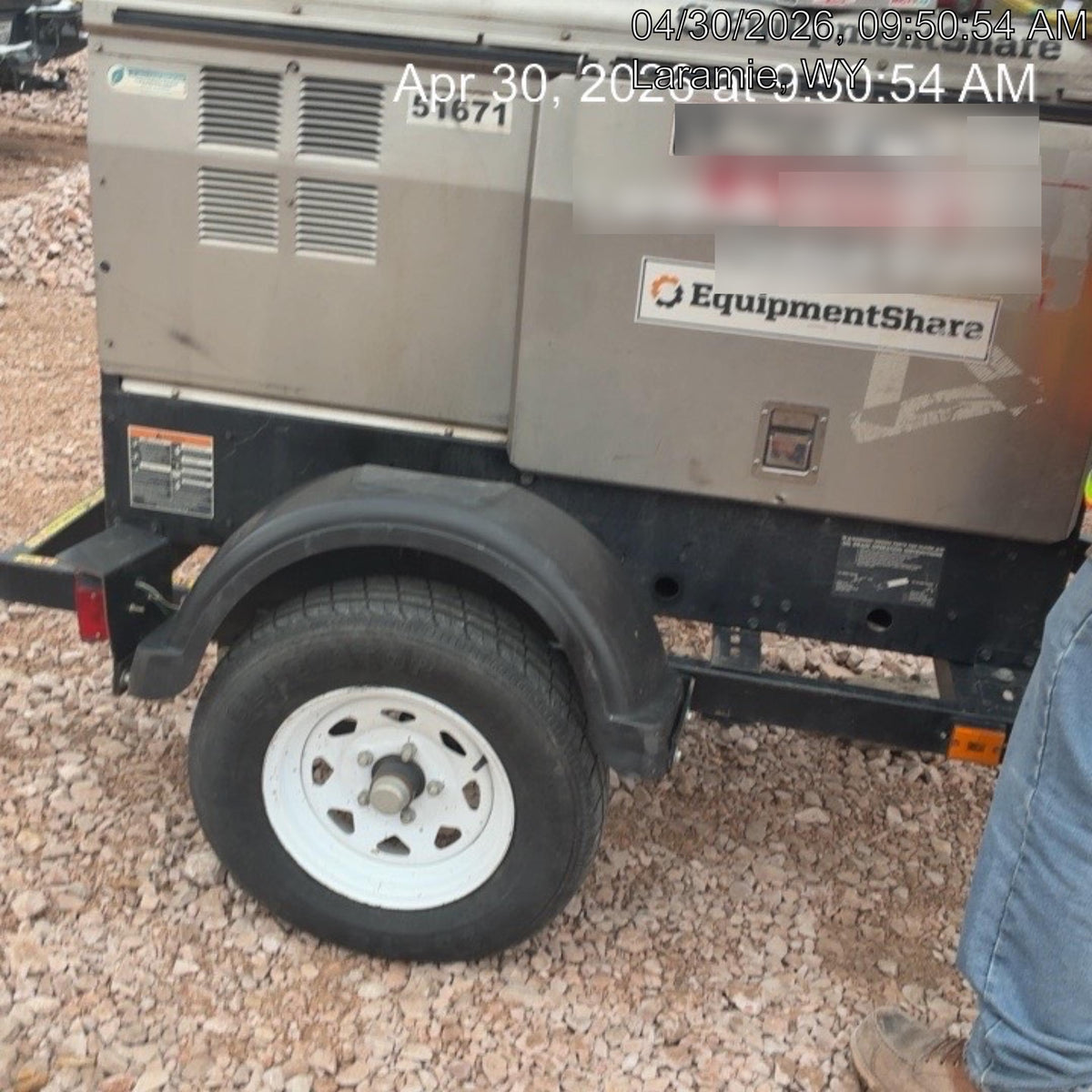 2019 Lincoln Electric Vantage 322 Welder Ready-Pak 3, Two wheel trailer, Fender and Light kit, Cable Rack